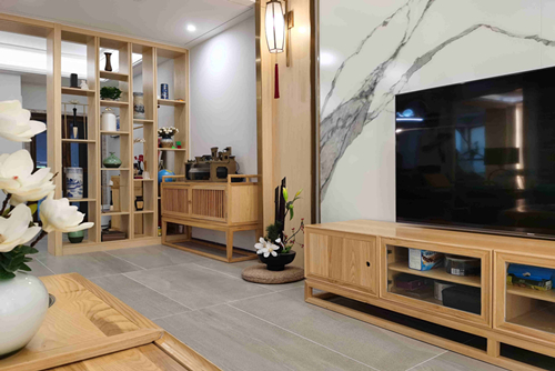 ?？谑谐尚啪霸沸轮惺斤L(fēng)格復(fù)式裝修案例