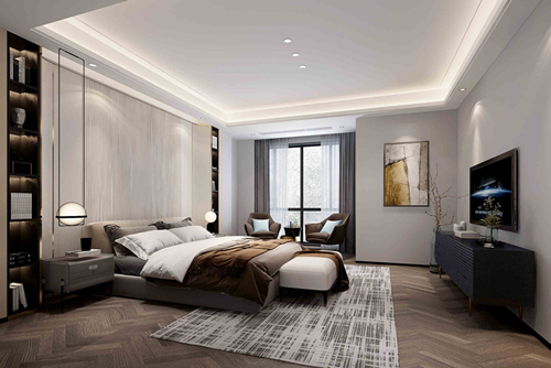 嘉興市大眾湖濱花園現代簡約風格復式裝修案例