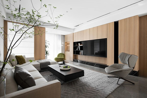 江門市潮連玫瑰園現(xiàn)代風(fēng)格三居室裝修案例