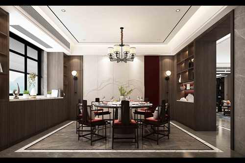 茂名市東匯城新中式風格別墅裝修案例