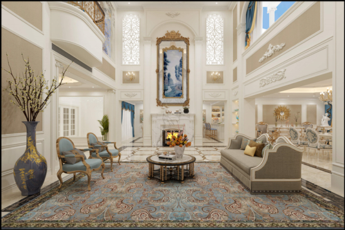 佛山市龍光&middot;玖悅灣歐式風(fēng)格別墅裝修案例