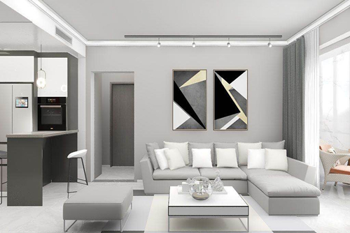 珠海市海倫堡玖悅瓏灣現(xiàn)代簡(jiǎn)約風(fēng)格三居室裝修案例