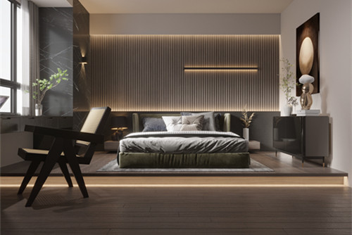 中山市華發(fā)觀山水別墅輕奢風(fēng)格三居室裝修案例