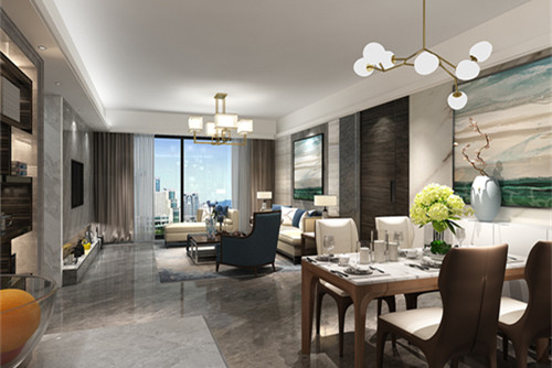 中山市雅居樂劍橋郡現(xiàn)代簡約風格三居室裝修案例