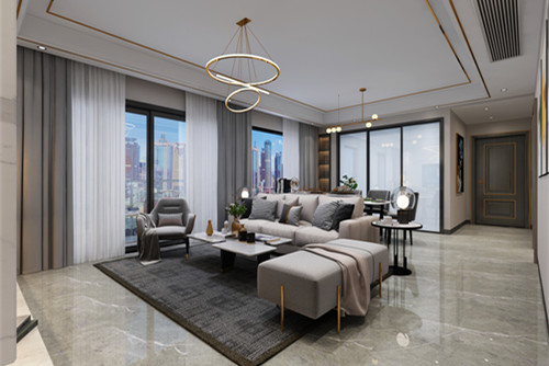 中山市君華新城歐式風格四居室裝修案例