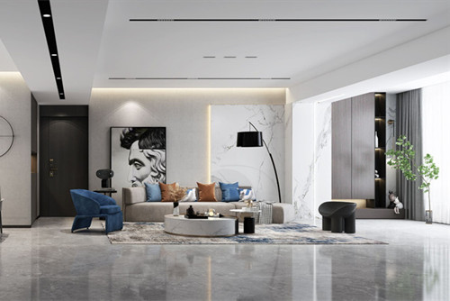 ?？谑袗廴A小區(qū)現(xiàn)代簡約風格平層裝修案例
