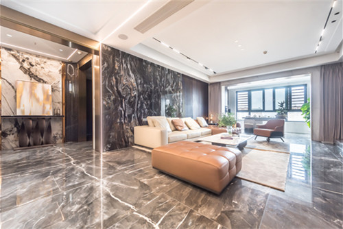 海口市港島花園輕奢風(fēng)格四居室裝修案例