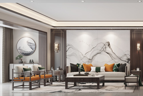 海口市銘盛檀香洲新中式風(fēng)格四居室裝修案例