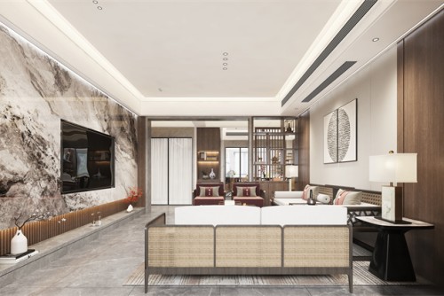 汕頭市林語(yǔ)苑新中式風(fēng)格四居室裝修案例