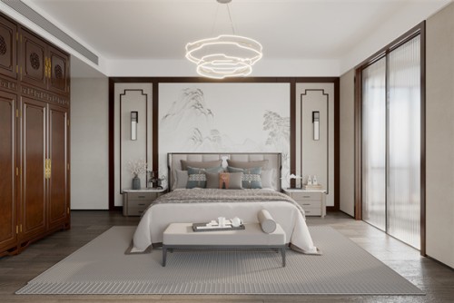 廣州市星河灣半島新中式風(fēng)格四居室裝修案例