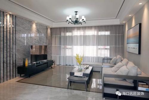 海口市愛華小區(qū)現(xiàn)代簡約風格三居室裝修案例